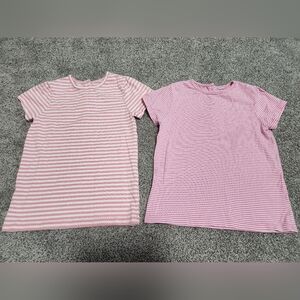 JoJo Maman Bebe T-shirt Set Pink Stripes